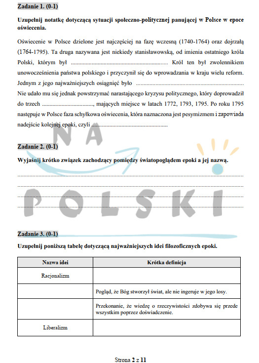 O Wiecenie Test Historycznoliteracki Na Polski